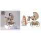 Beżowy Wózek dla lalek Duży TAKO IMPERIAL MINI Classic Junama beige doll pram