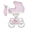  Junama Lulla Wózek dla lalek duży retro róż 01 doll pram