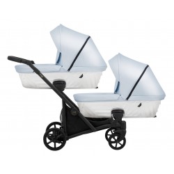 Wózek Bliźniaczy 3w1 Ivento DUO  KUNERT Błękitny Eco Baby Blue Metalic 22 