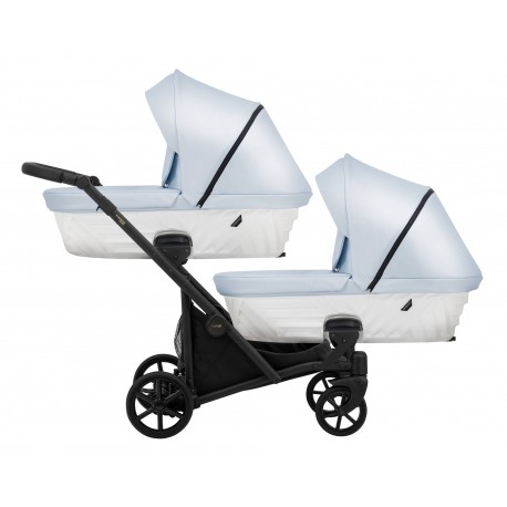 Wózek Bliźniaczy 3w1 Ivento DUO  KUNERT Błękitny Eco Baby Blue Metalic 22 