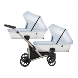 Wózek bliźniaczy 2w1 Ivento DUO KUNERT 22 Eco Baby Blue Metalic 