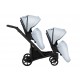 Ivento DUO Glam  21 Eco Baby Blue Metalic  Wózek bliźniaczy 2w1 KUNERT 