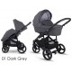 Wózek dziecięcy 3w1 LONEX Soft Dark Grey 01 