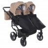 Junama Duo V3 wózek bliźniaczy spacerówki beżowy 01 