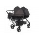 Wózek Bliźniaczy 4w1 Junama Basic Duo Diamond 03 Szary