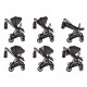 Junama Ellegante Wózek 2w1 Czarny 04 Black
