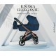 Junama Ellegante Wózek 2w1 Niebieski 06 Dark Blue Pram 