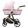 Wózek 3w1 dla dziewczynki Kunert ARIZO Premium 15 Baby Pink Eco Leather