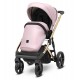 Wózek 3w1 dla dziewczynki Kunert ARIZO Premium 15 Baby Pink Eco Leather