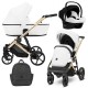 Biały Wózek 3w1 Kunert ARIZO Premium 12 White Eco Leather