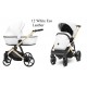 Biały Wózek 3w1 Kunert ARIZO Premium 12 White Eco Leather