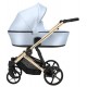 Błękitny Wózek 3w1 Kunert ARIZO Premium 14 Baby Blue Eko skóra 