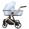 Błękitny Wózek 3w1 Kunert ARIZO Premium 14 Baby Blue Eko skóra 