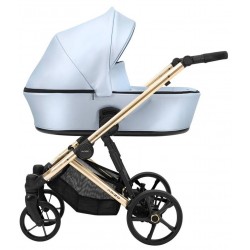 Błękitny Niebieski Wózek 2w1 Kunert ARIZO Premium Baby Blue Eco Leather 14