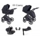 Wózek 4w1 z bazą isofix Czarny Coletto Flow FL 03
