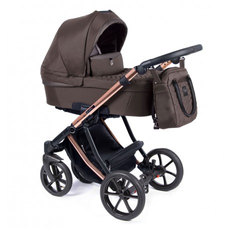 Brązowy Wózek 3w1 - Coletto Dante D 18 - Brown Pram