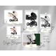 Wózek 2w1 Natoni Vespa Blossom Bubblegum Różowe Kwiaty Pink Pram