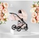 Wózek 2w1 Natoni Vespa Blossom Bubblegum Różowe Kwiaty Pink Pram