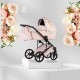 Wózek 2w1 Natoni Vespa Blossom Bubblegum Różowe Kwiaty Pink Pram