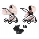 Wózek 3w1 dla dziewczynki Natoni Vespa Blossom Bubblegum Różowe Kwiaty 