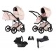 Wózek 4w1 z bazą isofix Natoni Vespa Blossom Bubblegum jasny róż 