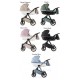 Wózek 3w1 dla dziewczynki Natoni Vespa Blossom Bubblegum Różowe Kwiaty 