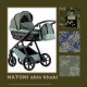 Wózek 4w1 z bazą isofix Natoni Abis Khaki