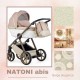 Wózek Wielofunkcyjny 4w1 z bazą isofix Natoni Abis Beige Elegance