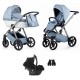 Wózek 3w1 dla chłopca  Natoni Abis Błękit z białym,  light blue pram