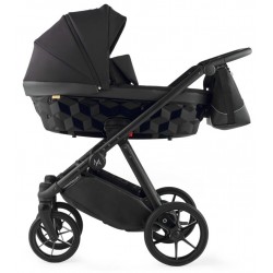 Czarny Wózek 4w1 z bazą isofix Natoni Abis Pitch Black