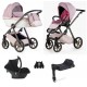 Wózek 4w1 z bazą isofix Natoni Abis Rose Dust
