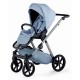 Wózek 4w1 z bazą isofix Natoni Abis Powder Blue Błękitny- blue pram travel system