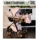Wielofunkcyjny Wózek 3w1 Adbor Loretto Stars Pudrowy róż 20 LUX 