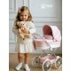  Junama Lulla Wózek dla lalek duży retro róż 01 doll pram