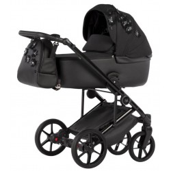 Wózek 4w1 z bazą isofix Natoni Vespa Blossom Licorice Czarny
