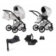 Wózek 4w1 z bazą isofix Natoni Vespa Blossom SIlver