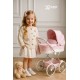 Duży wózek dla lalek Junama Lulla 02 – styl retro - toy stroller blue 
