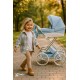 Duży wózek dla lalek Junama Lulla 02 – styl retro - toy stroller blue 