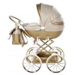 ⭐ wózek dla lalek dolce mini złoty głęboki piękny zabawka prezent toy pram 