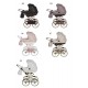Wózek dla Lalek z Gondolą  Junama Heart Mini – Wyjątkowy Beżowy  , Retro Kołami 07 , doll pram beige