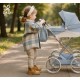 Duży wózek dla lalek Junama Lulla 02 – styl retro - toy stroller blue 