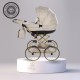 Czarny Wózek dla Lalek -  Junama Heart Mini 02 - Retro Black Doll Pram