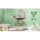 Czarny Wózek dla Lalek -  Junama Heart Mini 02 - Retro Black Doll Pram