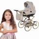 Czarny Wózek dla Lalek -  Junama Heart Mini 02 - Retro Black Doll Pram