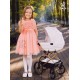 Czarny Wózek dla Lalek -  Junama Heart Mini 02 - Retro Black Doll Pram
