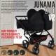 wózek dla bliźniaków jedne obok drugiego  Junama duo v3  junama twin pram
