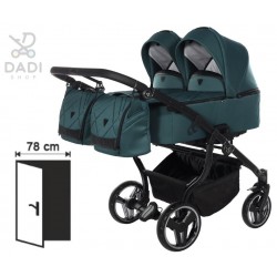 wózek dla bliźniaków jedne obok drugiego  Junama duo v3  junama twin pram