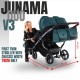 wózek dla bliźniaków jedne obok drugiego  Junama duo v3  junama twin pram