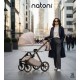 Stylowy Wózek 2w1 beżowy - Natoni Abis Beige Elegance Biały