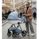 Wózek 3w1 dla chłopca  Natoni Abis Błękit z białym,  light blue pram